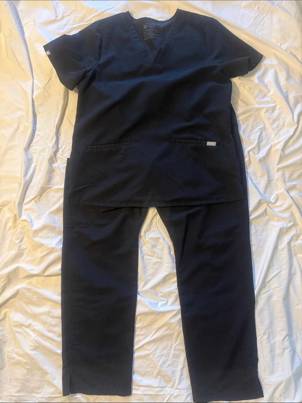 Figs Women’s Scrub Top and Jogger Pants - Black